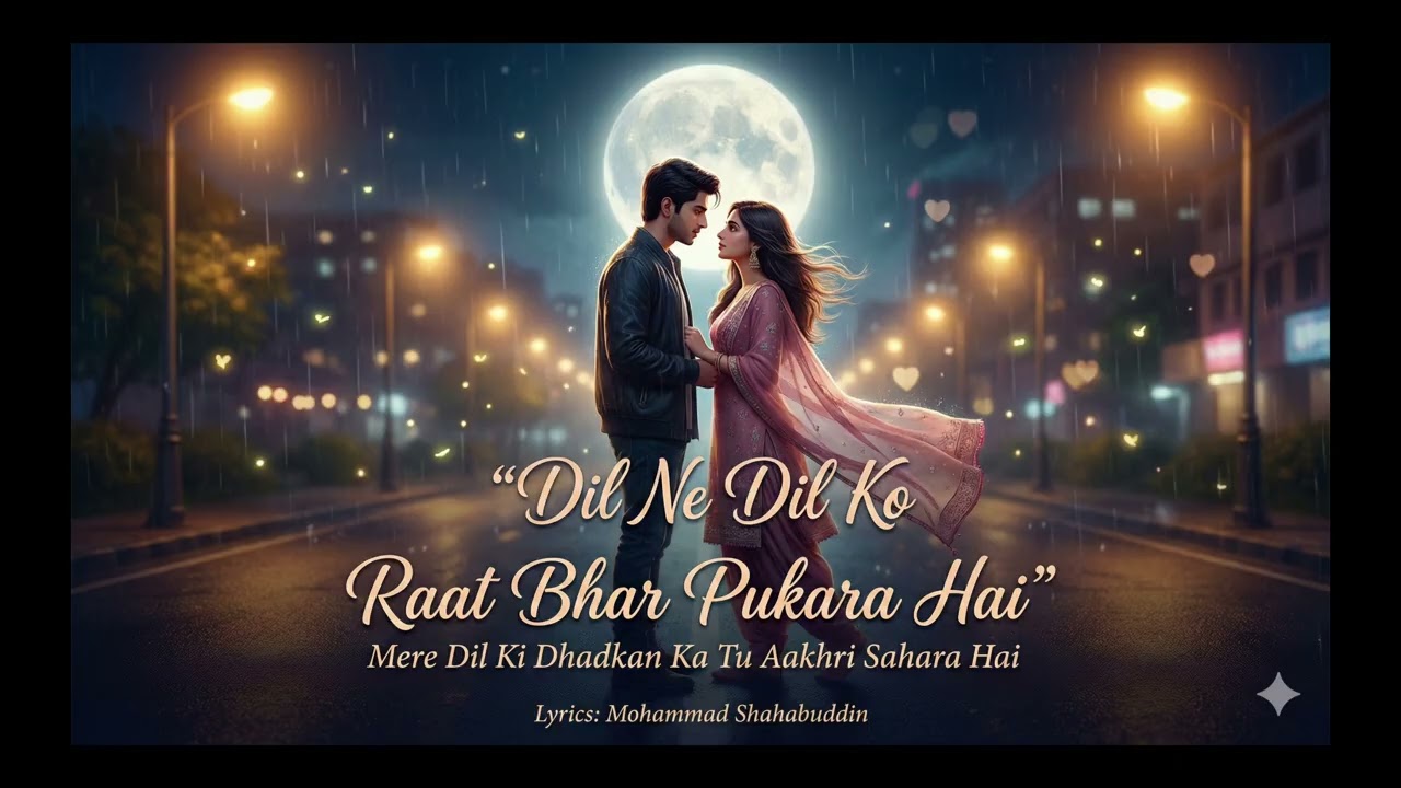 Dil ne dil ko Raat bhar ,| New romantic song| Shahabuddin pipalsanbi 