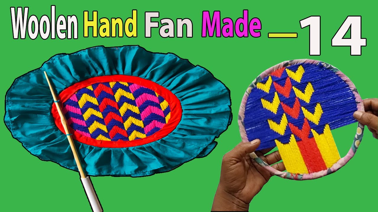 woolen hand fan made/ easily made hand fan /hand fan woolen sticks/handmade hand fan/