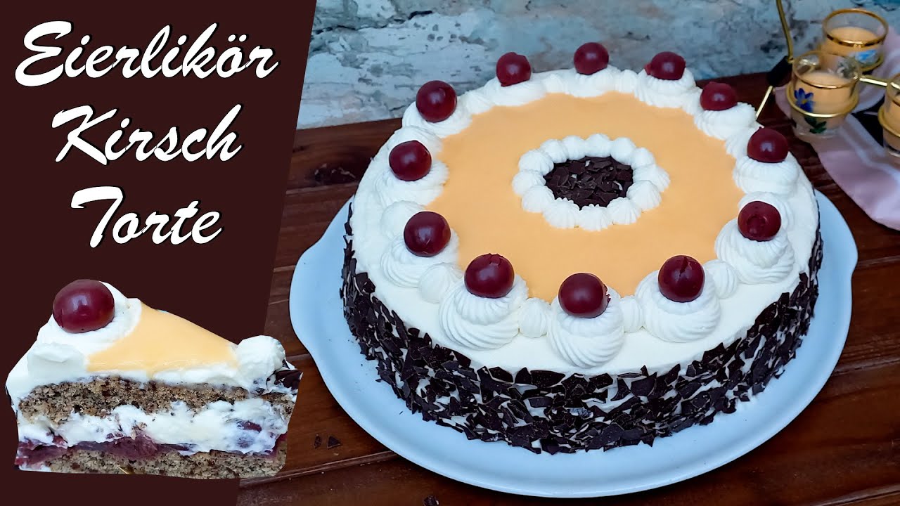 Eierlikör Kirsch Torte | fruchtige Ostertorte
