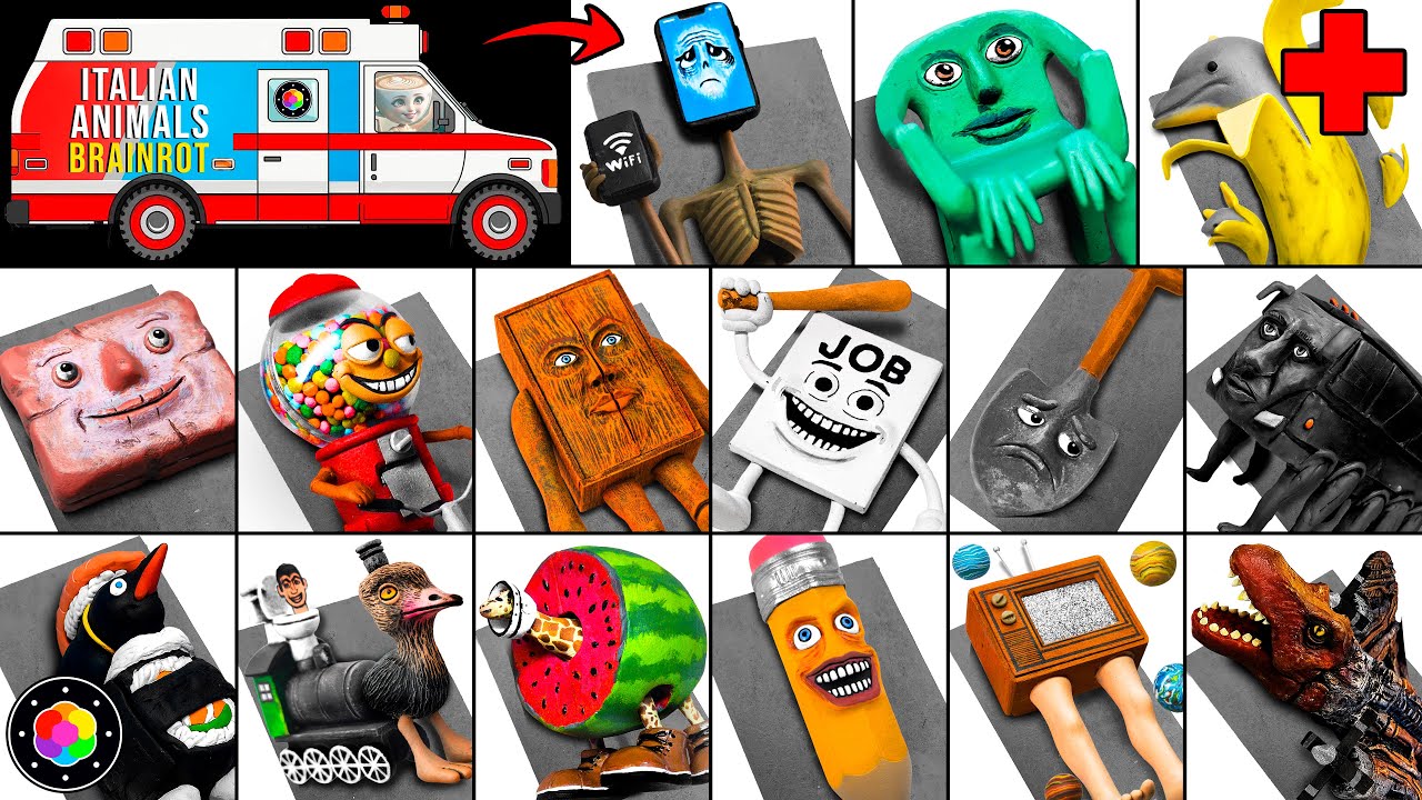 OPERANDO TODO BRAINROTS ANIMALS! ✏️🌈 ( Kar Ker, Job, Palini Chicletera, Hotspot ) Clay | PlastiVerse