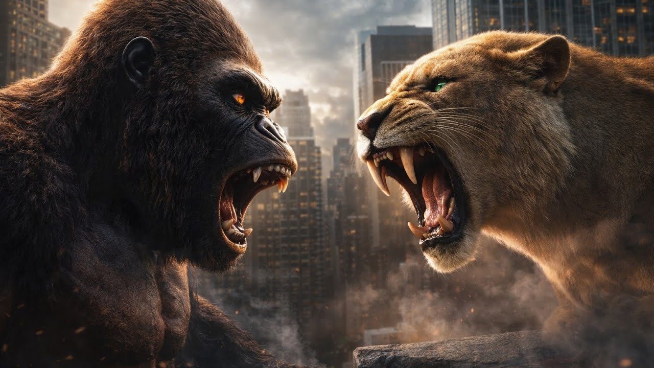 King Kong vs Sabertooth Tiger | Epic Monster Battle 