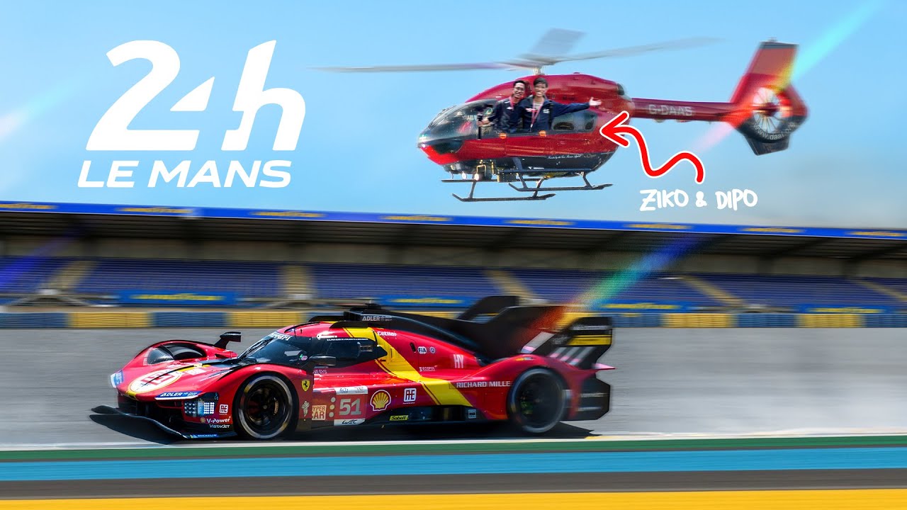 Nonton 24H of Le Mans dari Helikopter‼️🚁