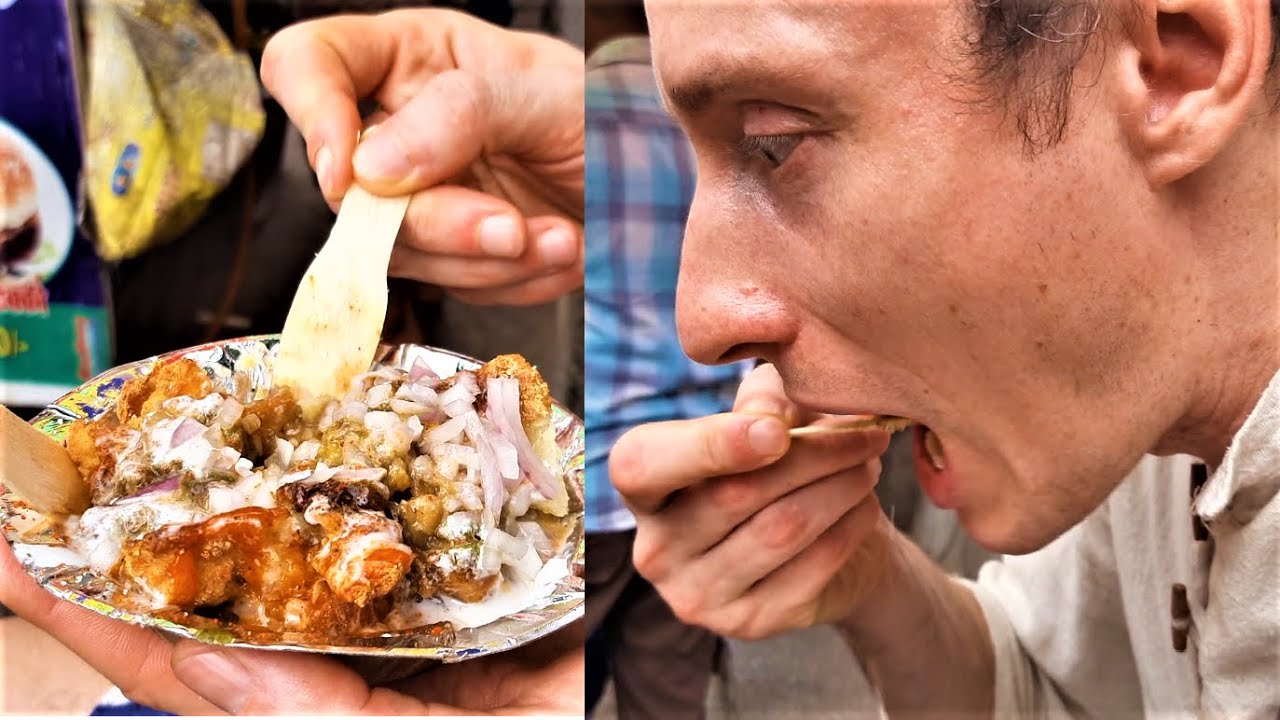 Russian tries street food Aloo Tikki first time! HIS REACTION is priceless