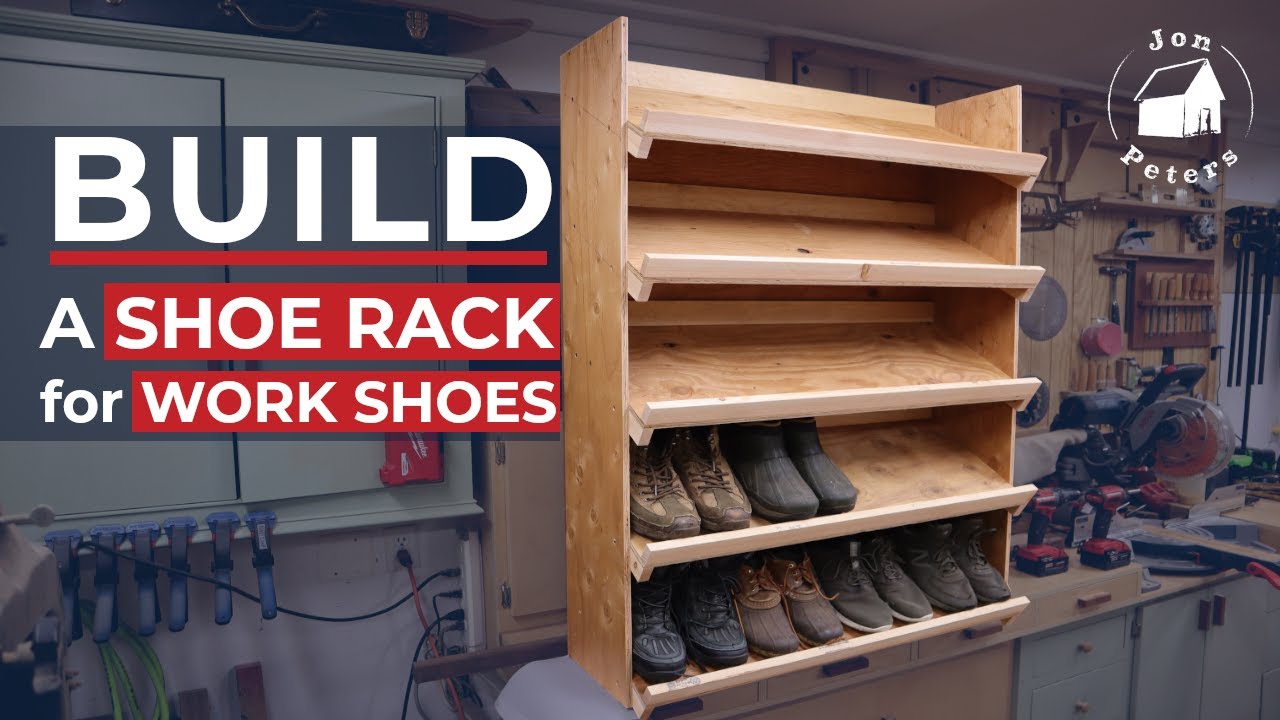Build [a NOT SO FANCY] Shoe Rack for Work Shoes.
