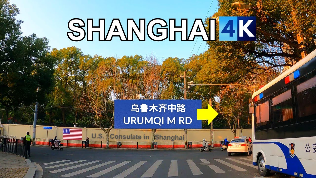 Shanghai 4K - Driving in Wulumuqi Road - Memories of the White Paper Protest