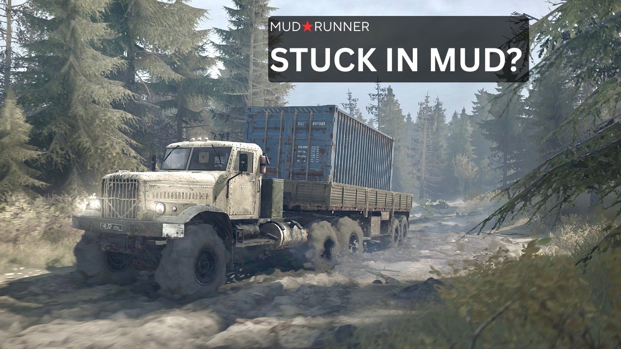 Heavy Garage Delivery Through Deep Mud | MudRunner 4K Offroad