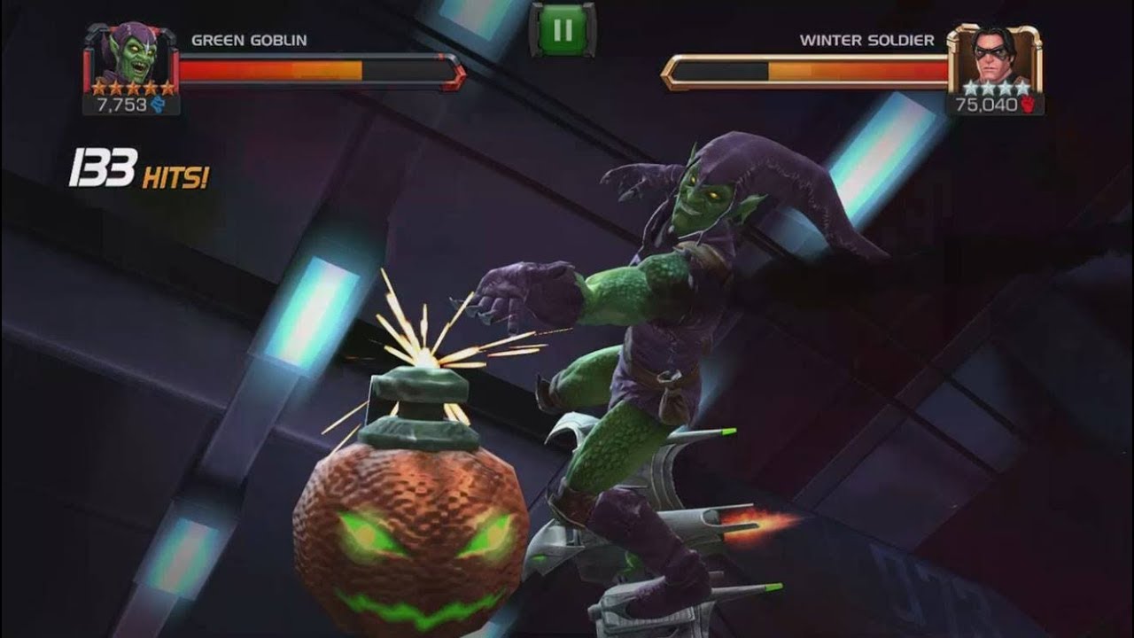 5 Star Green Goblin VS Realm of Legends Winter Soldier + Duel Gameplay - Marvel Contest Of Champions