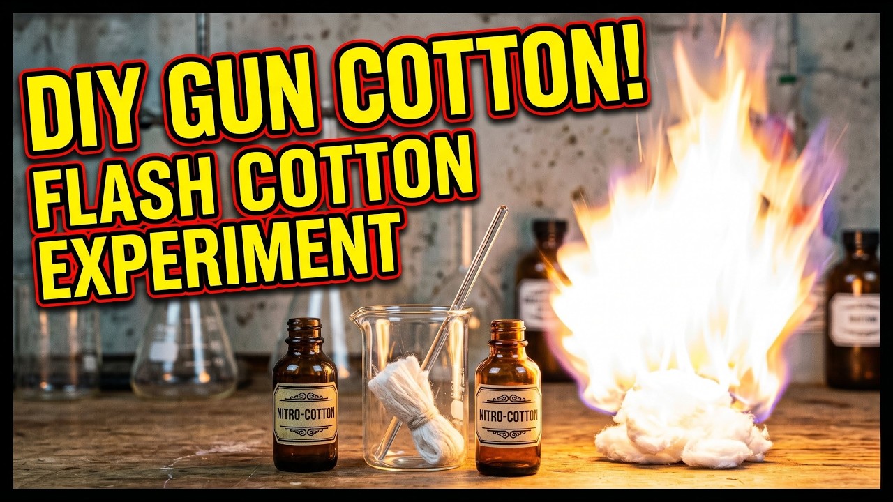 How to make Flash Cotton (Nitro cotton) or Gun Cotton | ChemHolder