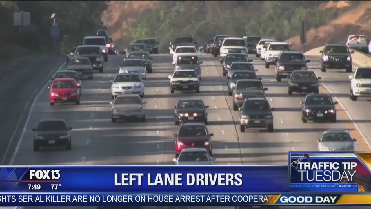 Left lanes are for passing vehicles, per Florida law