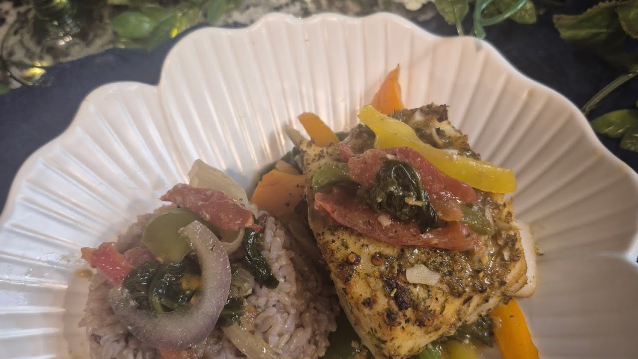 # Baked  Fish with Spanish and Pepper.