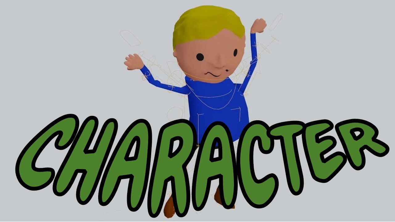 Rigged character with face expressions #cg #3d #blender #blender3d