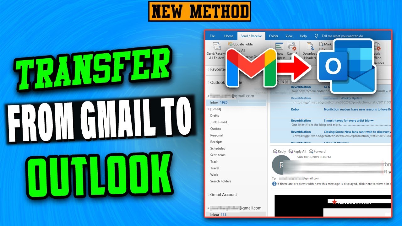How to transfer from Gmail to outlook | Import Gmail to Outlook