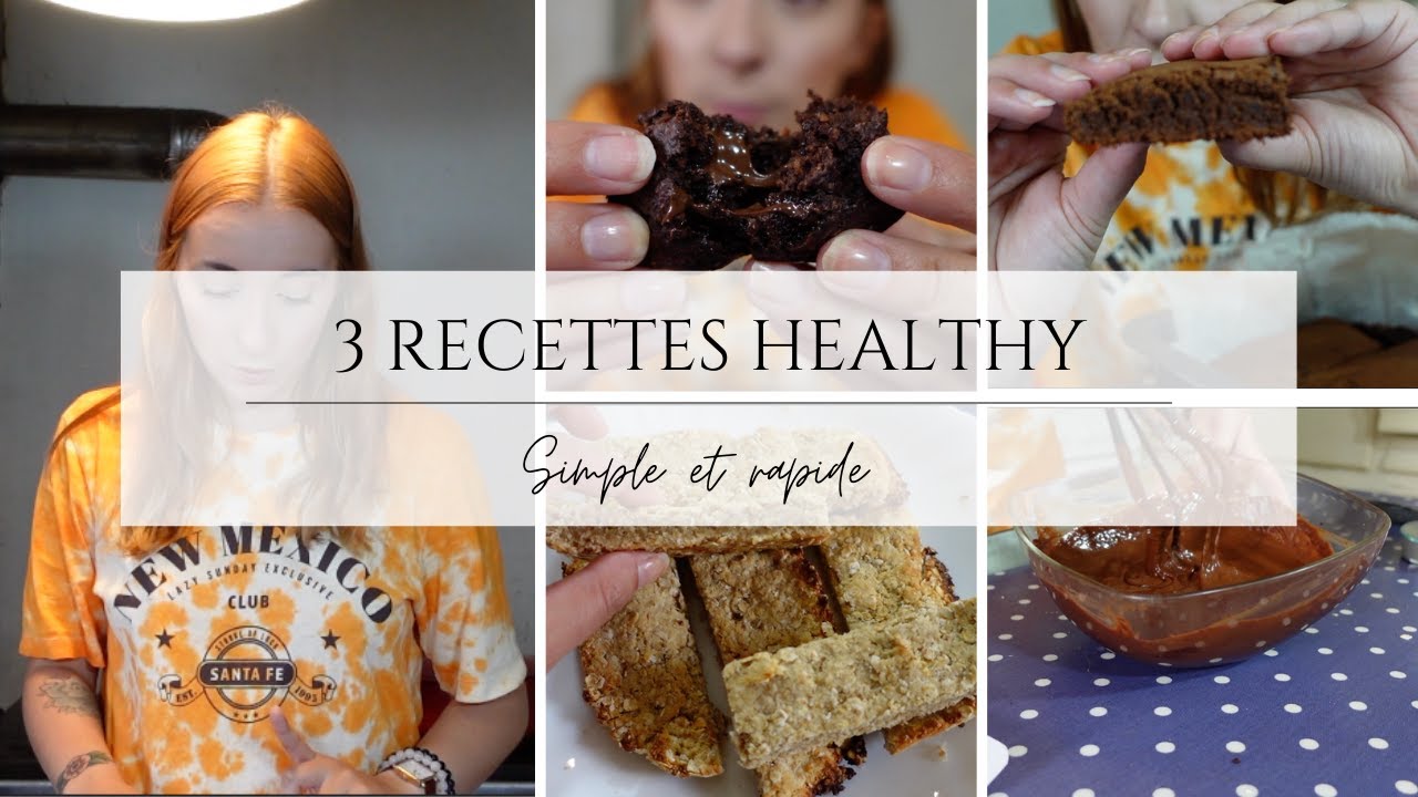 3 RECETTES DE DESSERTS/SNACKS HEALTHY (Simple et rapide)