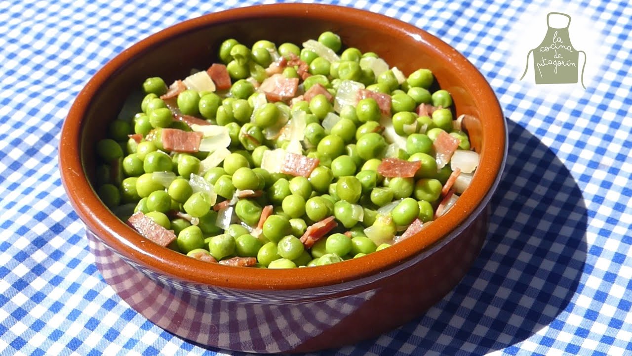 GUISANTES CON JAMON O BACON