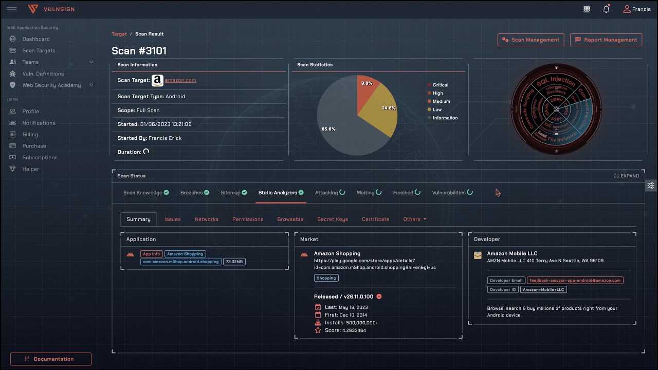 VulnSign - Mobile Application Security Testing (MAST)