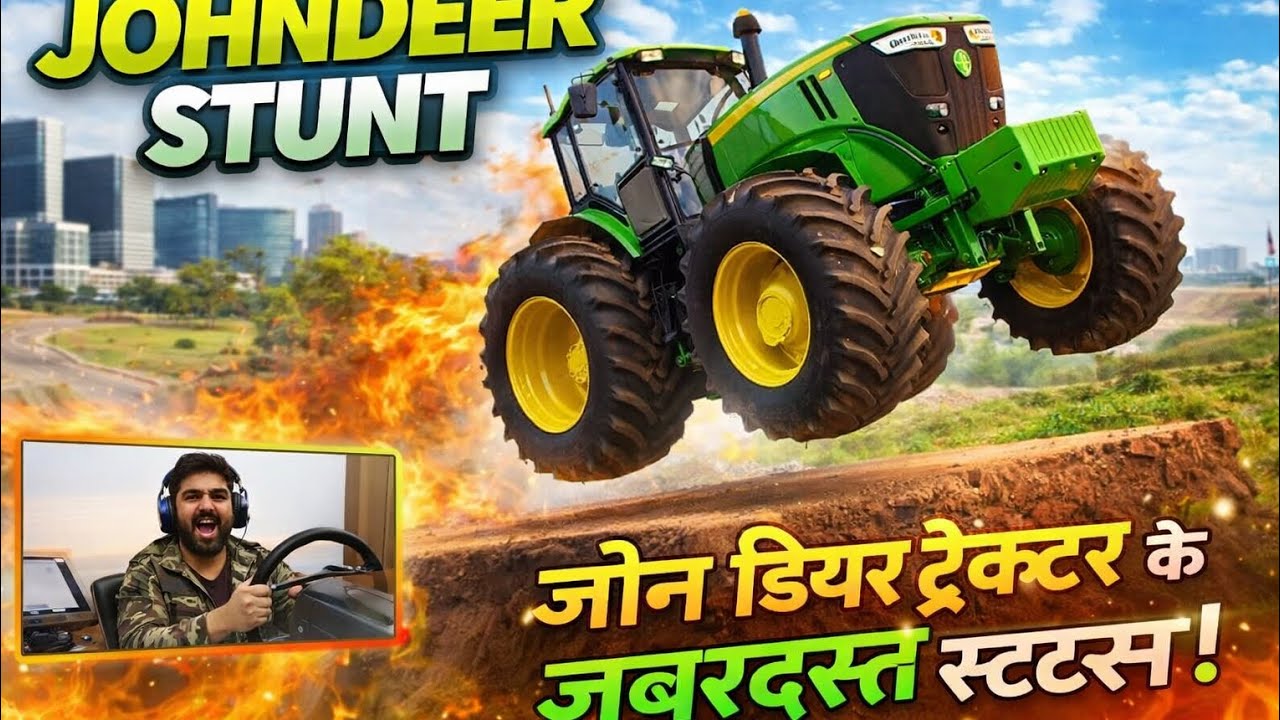 John Deere का जबरदस्त स्टंट 🚜💥|| मजेदार गेम है वीडियो पुरा देखो #Ak55#gaming 
