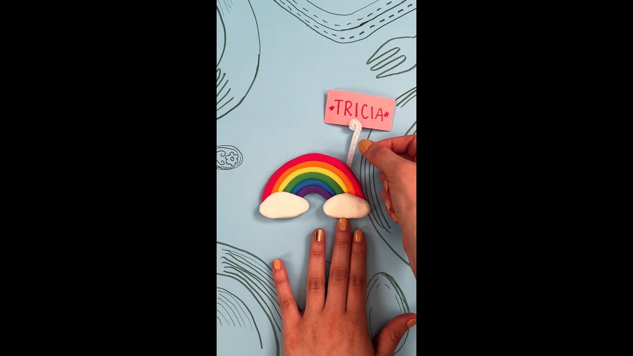 Model Magic Place Card Holder #crayola #clay #modelmagic #create #diy #cards #shorts