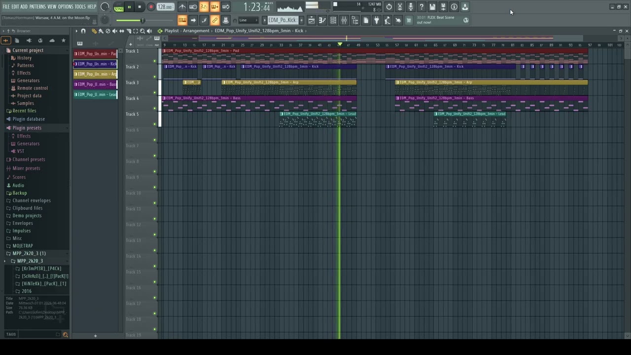 Warsaw, 4 A.M. on the Moon | 128 BPM | Night Drift Waves
