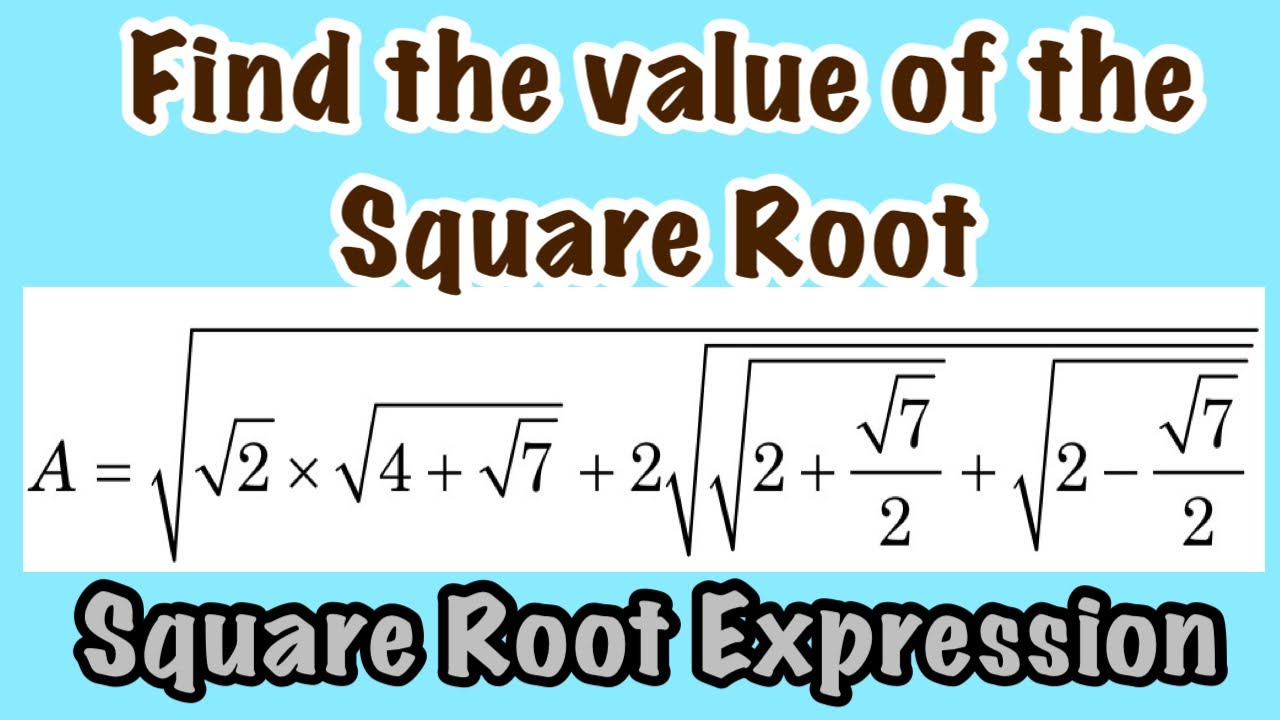 Math Russian-Algebra Problem-Square Root Problem | Find The Value Expression Square Root.