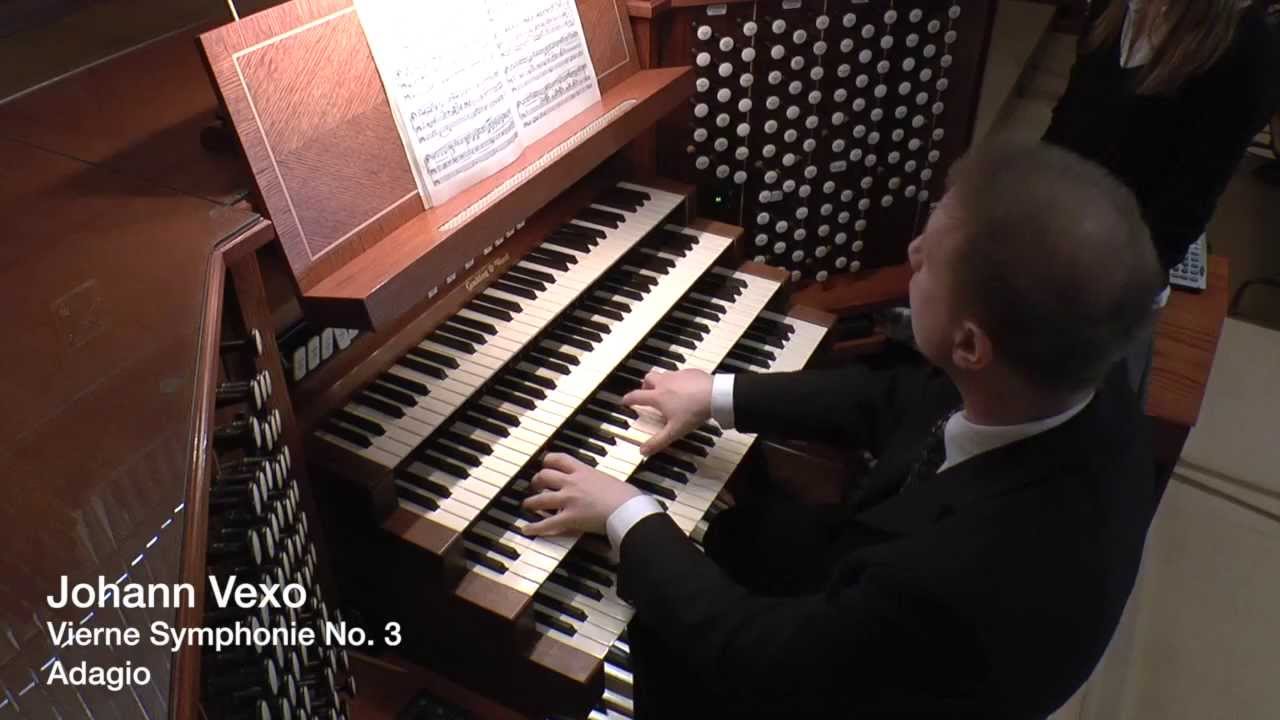 Organist Johann Vexo plays Louis Vierne Symphonie No. 3 Adagio