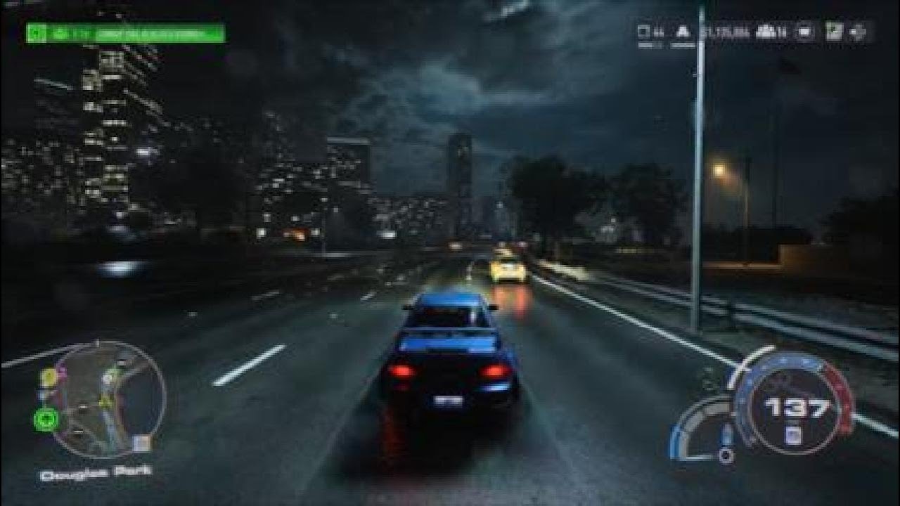 Subaru wrx driving top speed around nfs underground streets