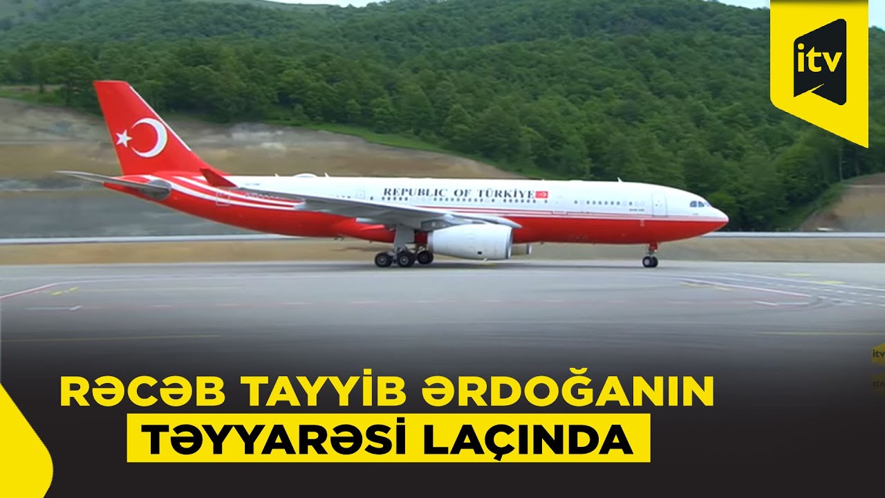 Türkiyə Prezidentinin təyyarəsi Laçın hava limanına eniş etdi