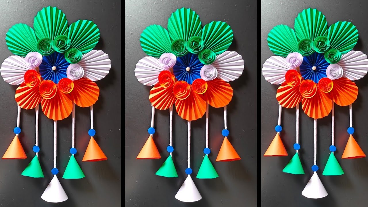 New! Easy Republic Day Paper Wall Hanging - Tricolour decoration ideas -2026 january Special craft 