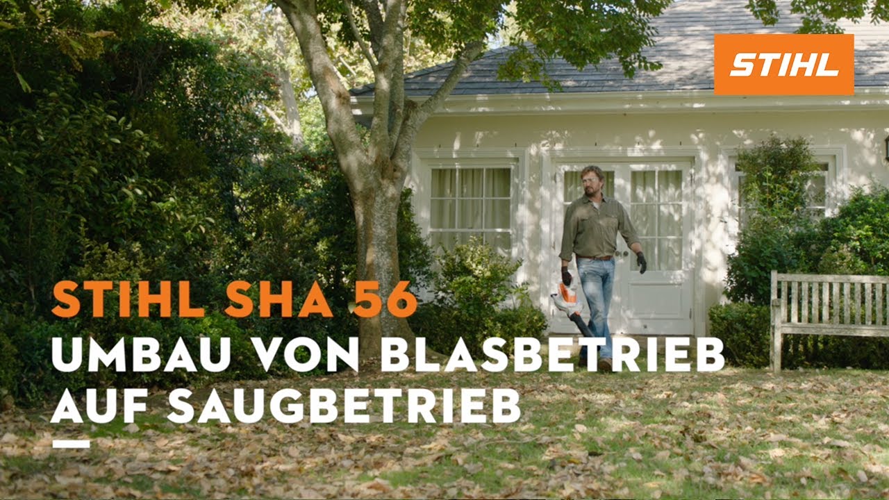 SHA 56 von Blasbetrieb auf Saugbetrieb umbauen | STIHL Anleitung