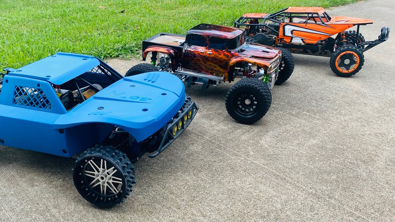 B.A.S. XD-RT CUSTOM 1/5 RC MONSTER TRUCK COMPARISON VIDEO!!! XMAXX | LOSI 5T | HPI BAJA