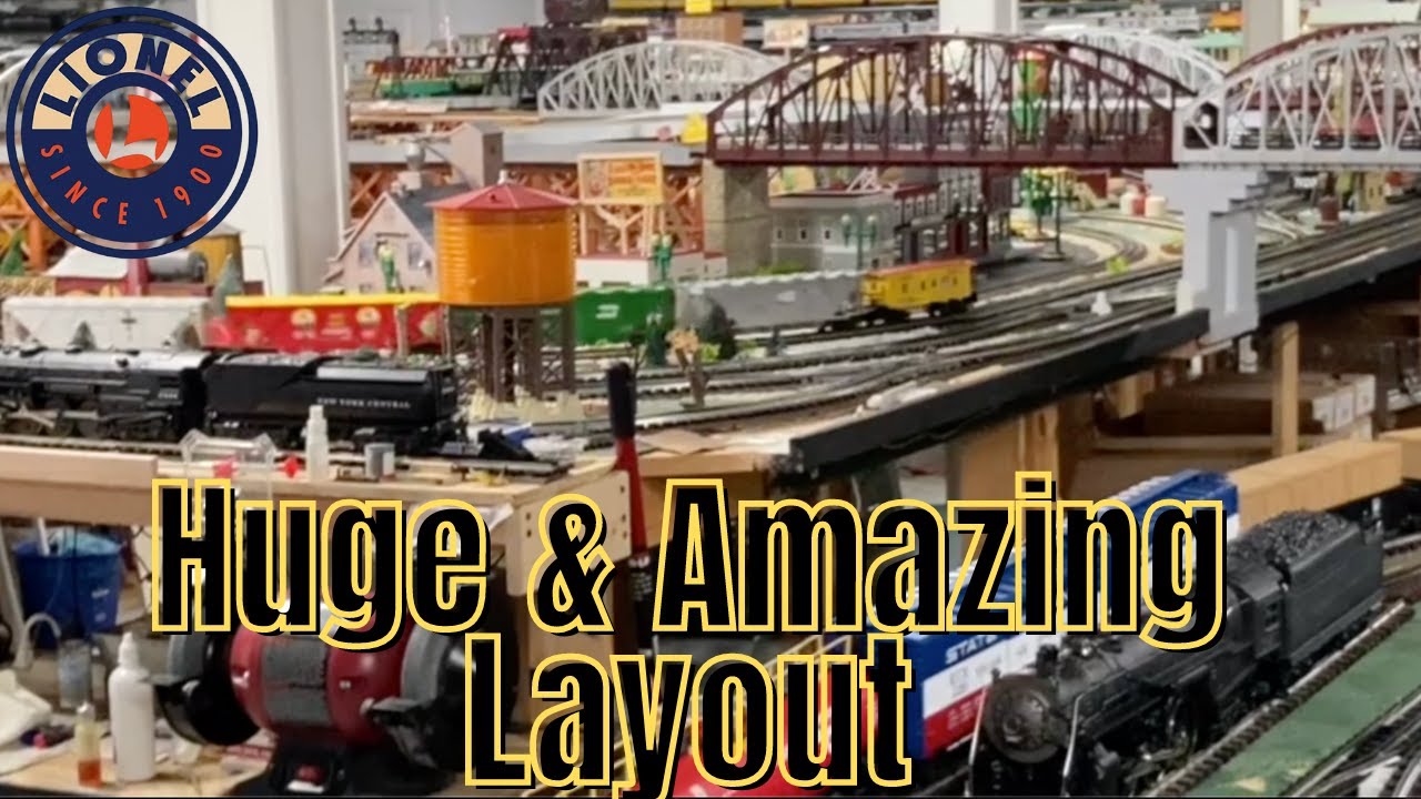 HUGE Lionel Train Layout - So Cool, You Won't Believe It!