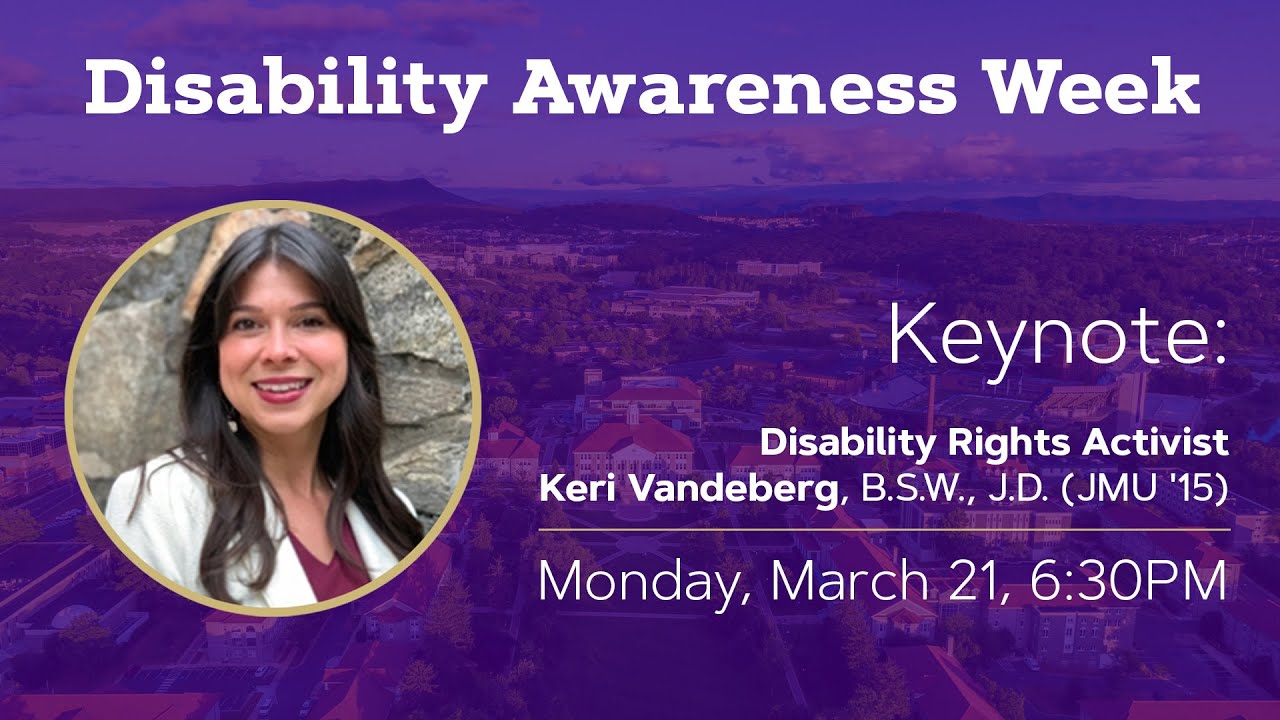 Disability Awareness Week Keynote - Keri Vandeberg