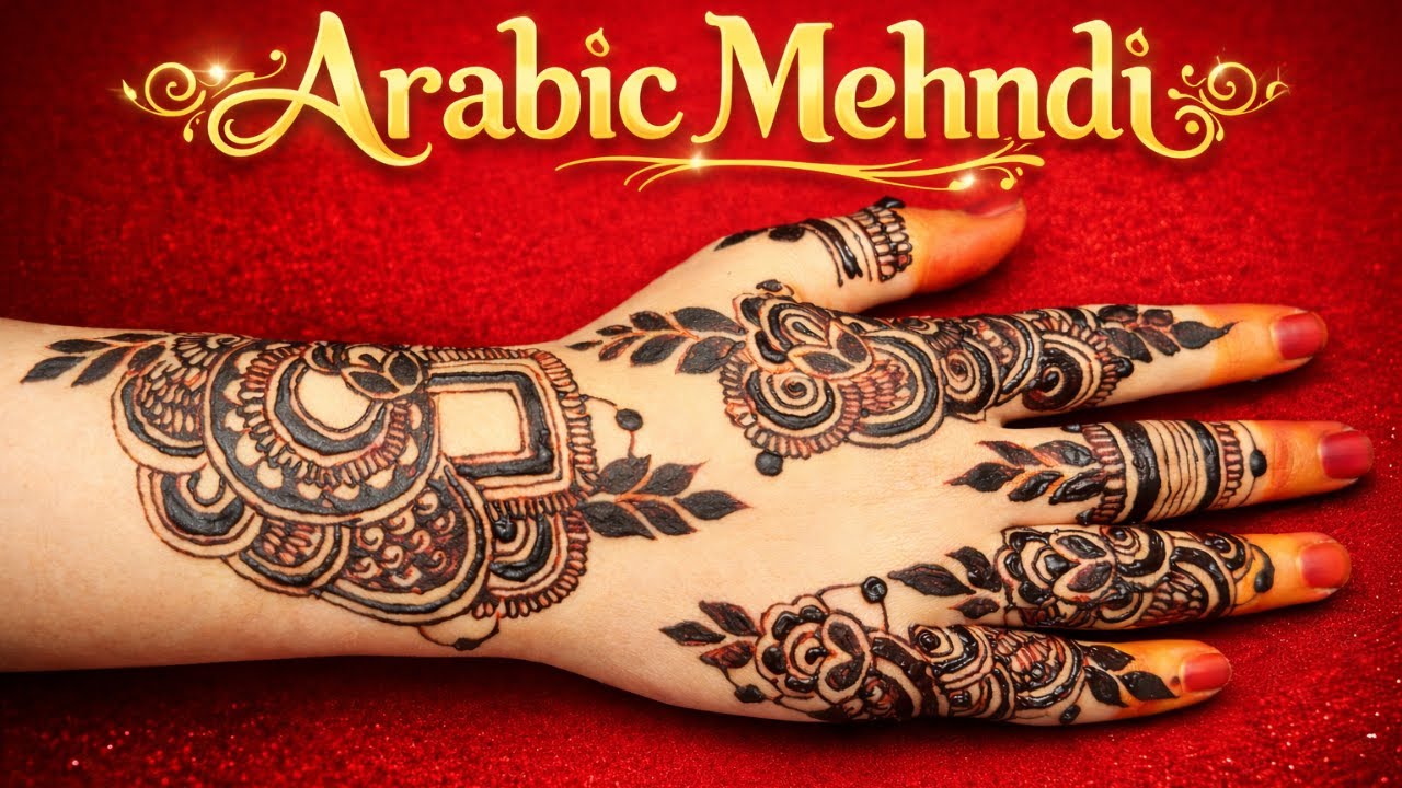 Arabic mehndi design, very beautiful and easy Arabic mehndi design