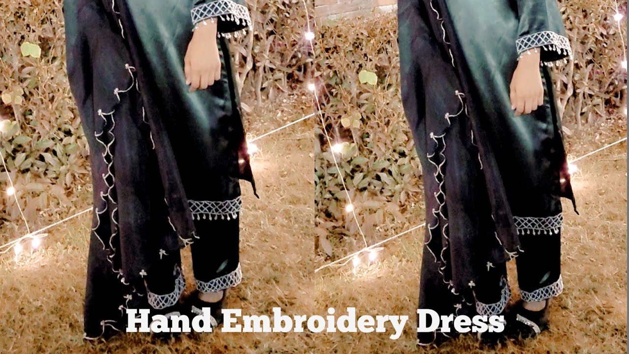 Beautiful Hand Embroidery Dress Design | Latest Trend 2025 Simple & Elegant Hand Embroidery Dress