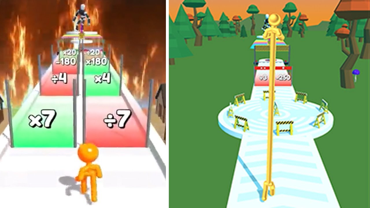 広告だけ燃えてるステージで遊べる身長を伸ばしまくるスマホゲーム【ゆっくり実況】