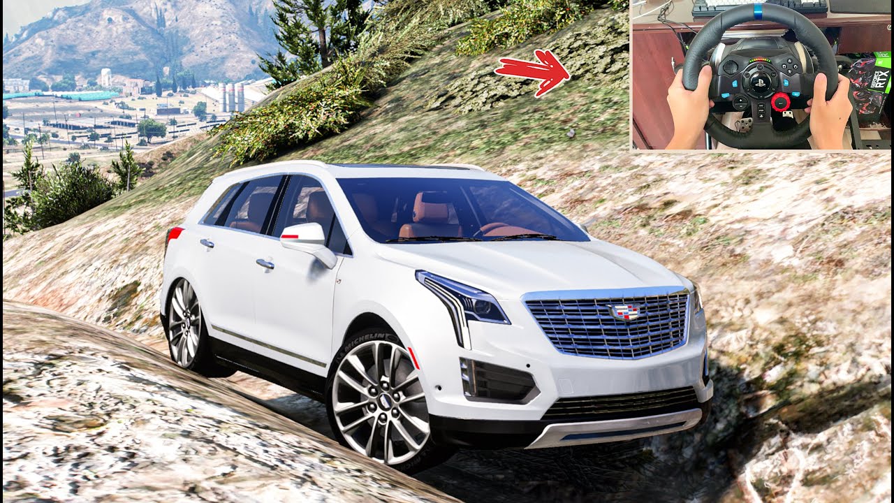 GTA 5 - Cadillac XT5 - OFF ROAD | Logitech g29 gameplay