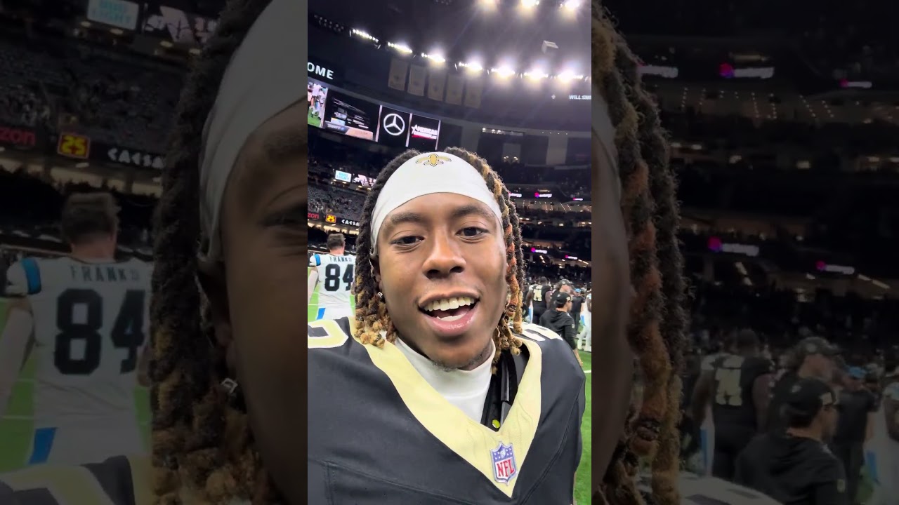 Rashid Shaheed Reacts after WIN #saints #nfl #shorts
