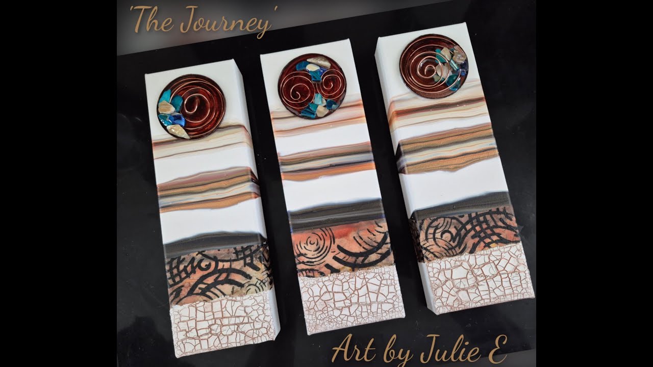 'The Journey' Mixed Media Triptych 