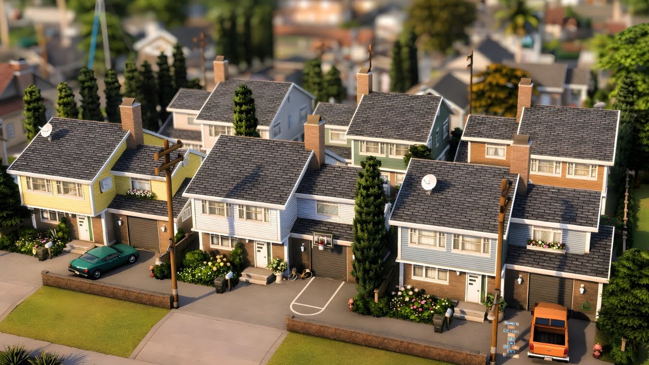 6 MID-CENTURY FAMILY HOMES FOR RENT 🏡 LIMITED PACK ✨ The Sims 4 Speed Build | No CC