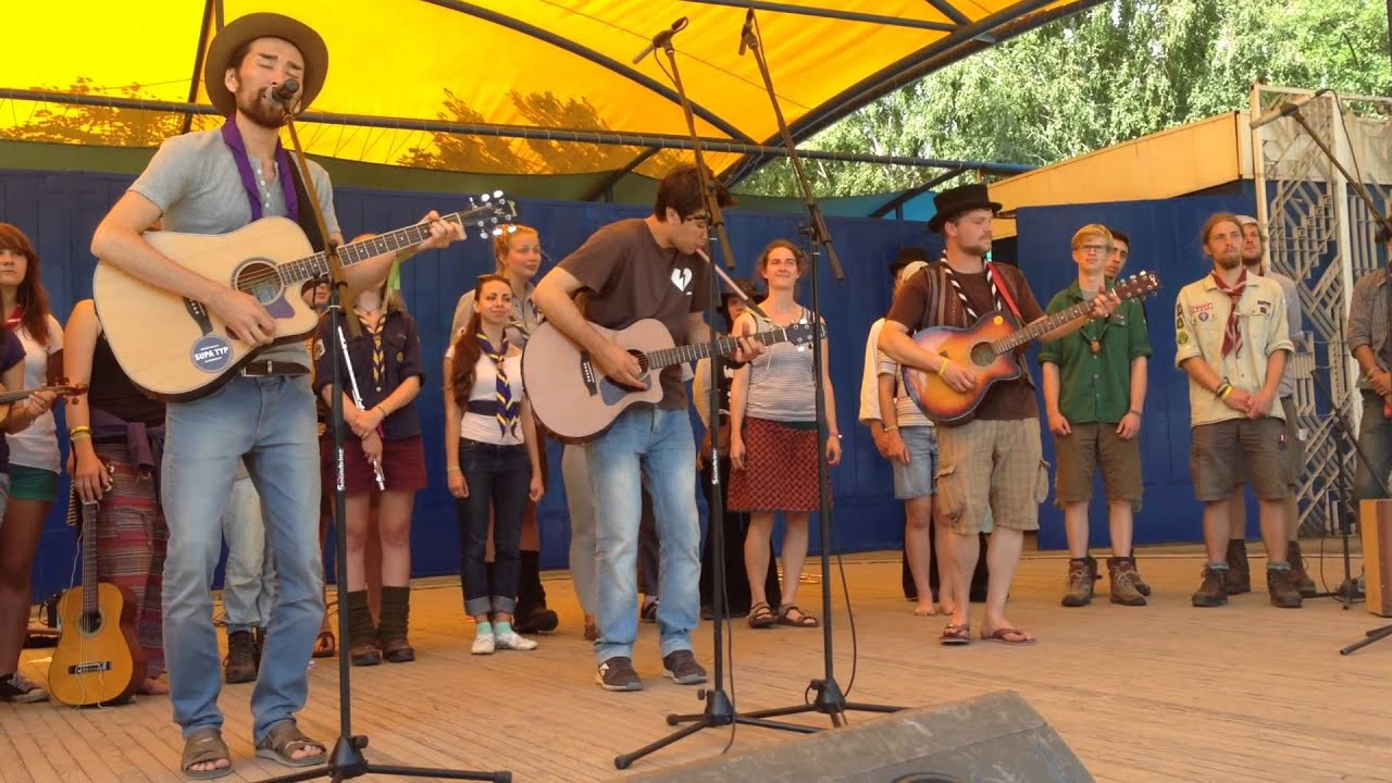 ScoutingTrain Orkestar singing Kazakh Song 