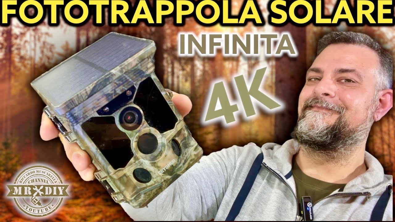 Costa poco e filma ovunque col pannello solare. Videosorveglianza fototrappola wifi CEYOMUR CY95 4k