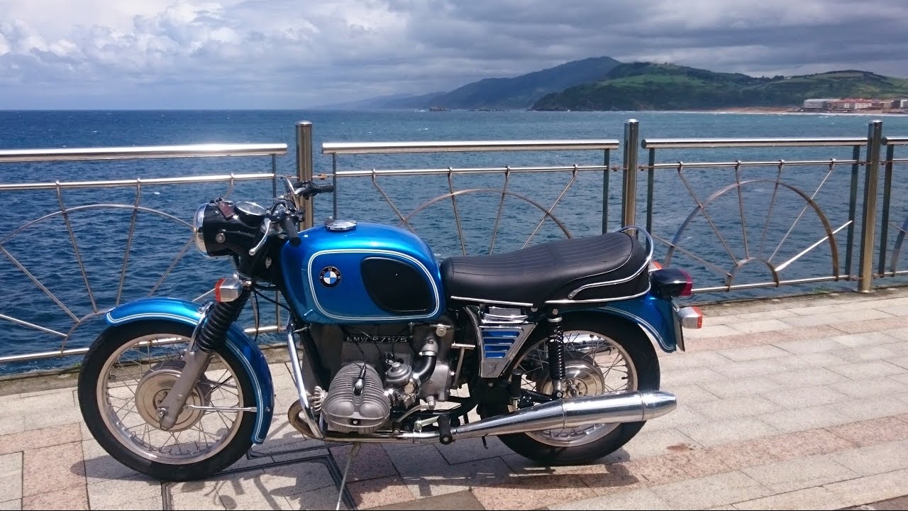 BMW R75/5 bisiesta de 1972. Picos de Europa, Motor desmontado, esquema eléctrico, fabrica de Berlín