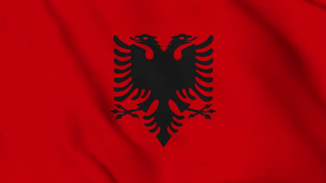 Albania Flag Waving 4K | Albanian National Flag Animation