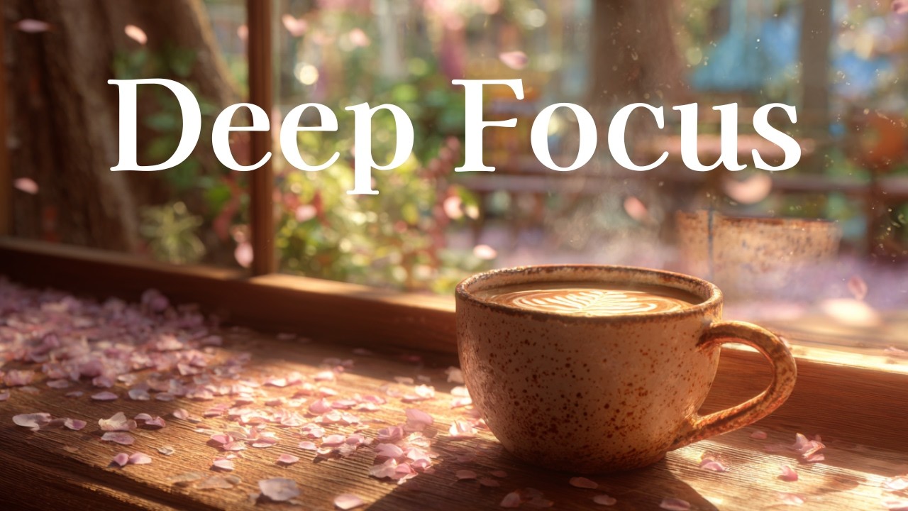 【作業用BGM】朝から集中が続くカフェLOFI｜Cherry Blossom Deep Focus｜120min