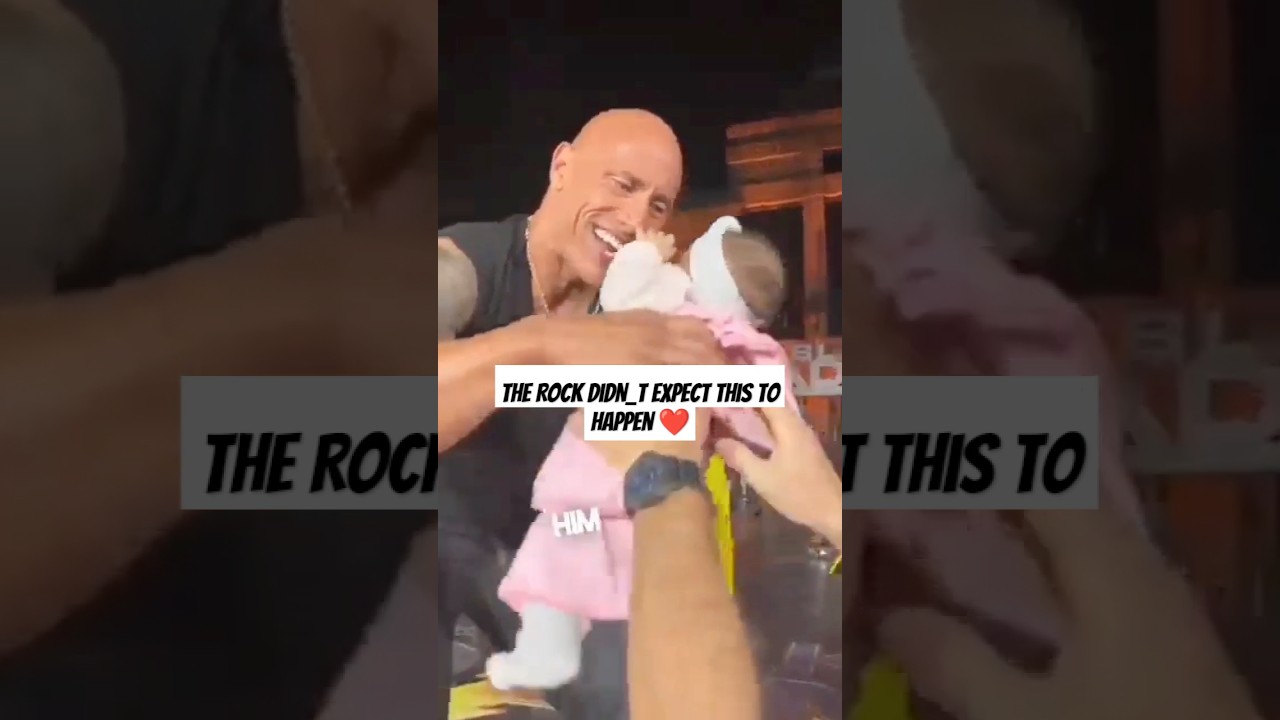 The Rock didn_t expect this to happen ❤️😊 