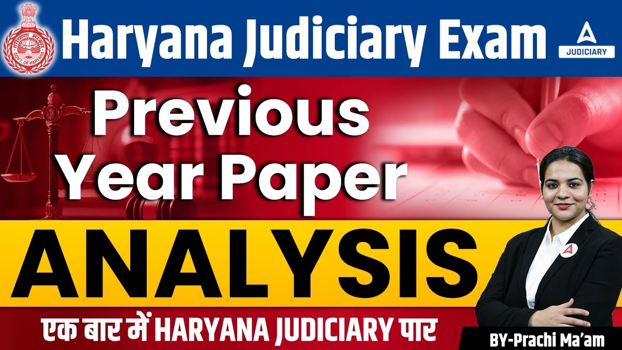 Haryana Judiciary Exam 2024 | HJS Previous Year Paper Analysis | By Prachi Ma'am