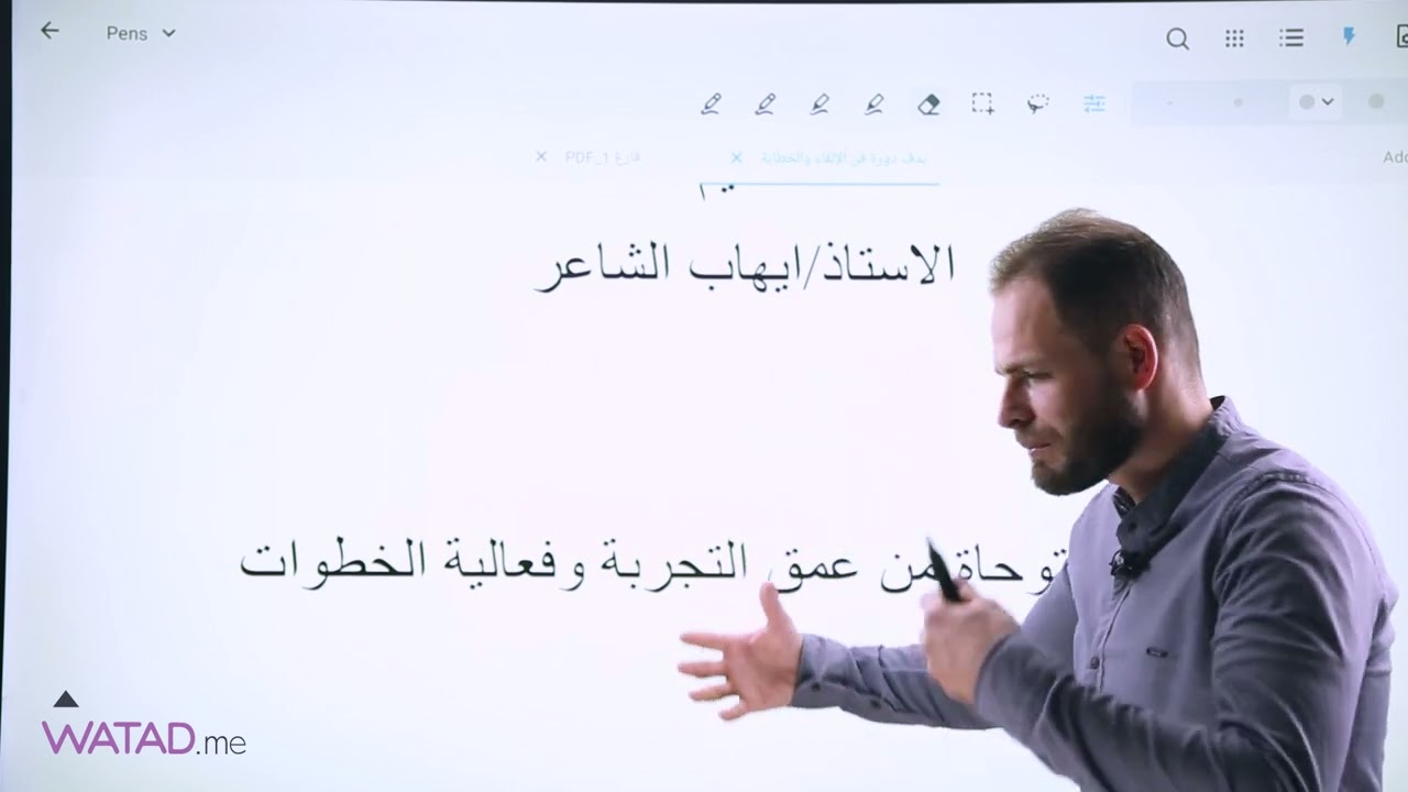 دورة فن الالقاء والخطابه - أ : ايهاب الشاعر .