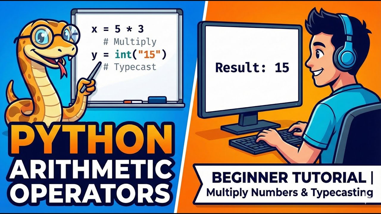 Python Arithmetic Operators Explained | Multiply Numbers & Typecasting (Beginner Tutorial)