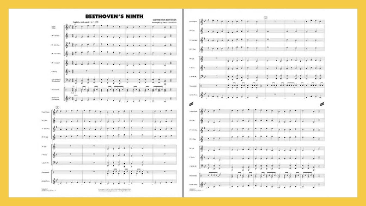 Beethoven's Ninth arranged by Paul Lavender