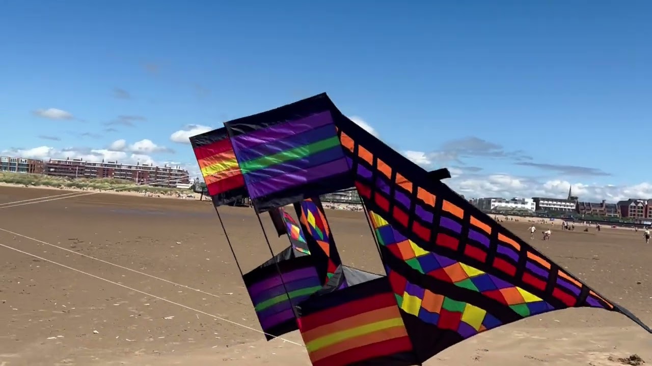 Two Meyer Delta Kites Together At St Anne's