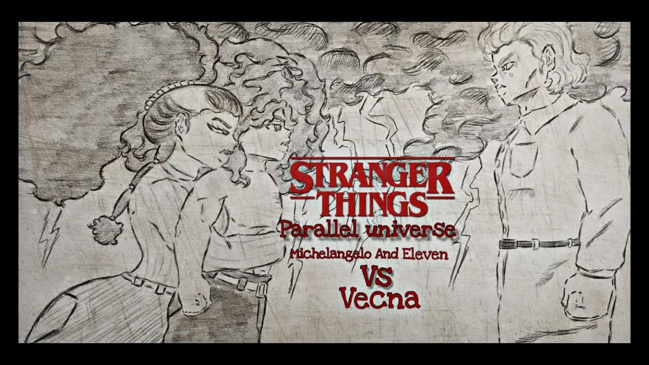 Stranger things parallel universe:Michelangelo and Eleven vs Vecna the final battle